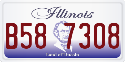 IL license plate B587308