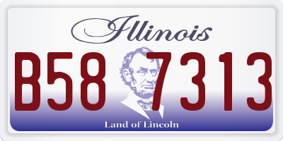 IL license plate B587313