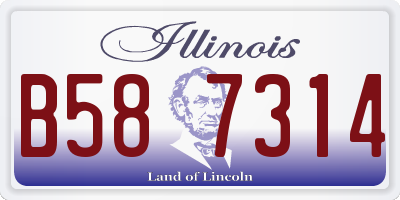 IL license plate B587314