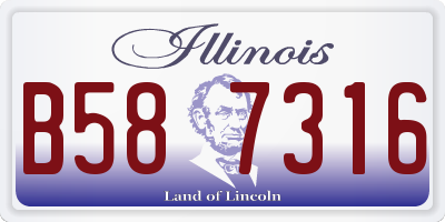 IL license plate B587316