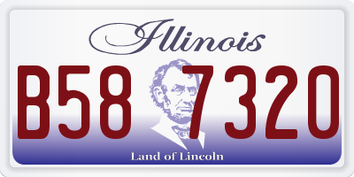 IL license plate B587320