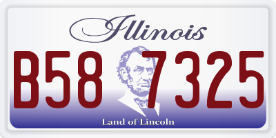 IL license plate B587325