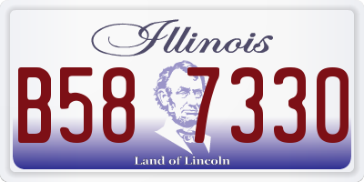 IL license plate B587330