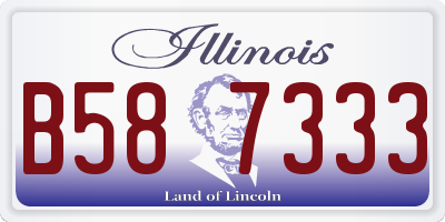 IL license plate B587333