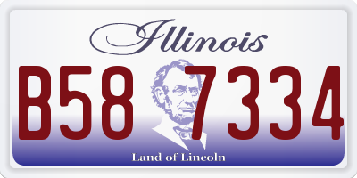 IL license plate B587334