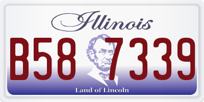 IL license plate B587339