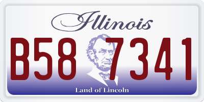 IL license plate B587341