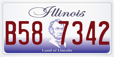 IL license plate B587342
