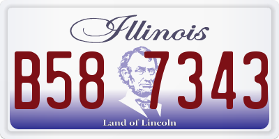 IL license plate B587343