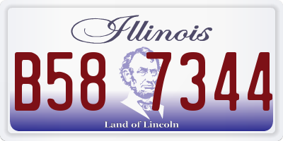 IL license plate B587344