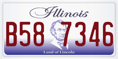 IL license plate B587346