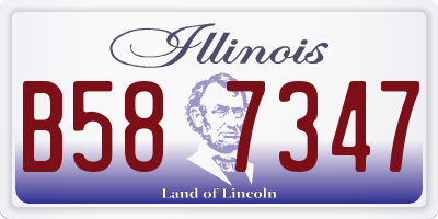 IL license plate B587347
