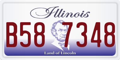 IL license plate B587348