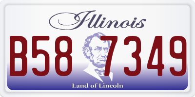 IL license plate B587349