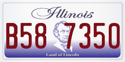 IL license plate B587350