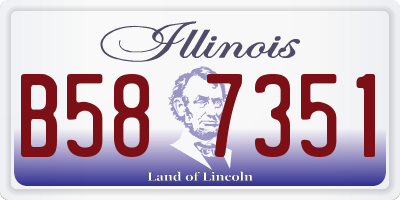 IL license plate B587351