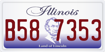 IL license plate B587353