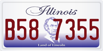IL license plate B587355
