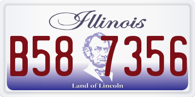 IL license plate B587356