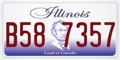 IL license plate B587357