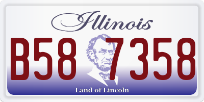 IL license plate B587358