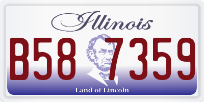 IL license plate B587359