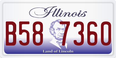 IL license plate B587360