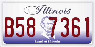 IL license plate B587361