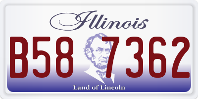 IL license plate B587362