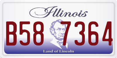 IL license plate B587364