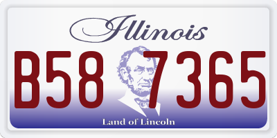 IL license plate B587365
