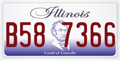 IL license plate B587366