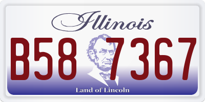 IL license plate B587367
