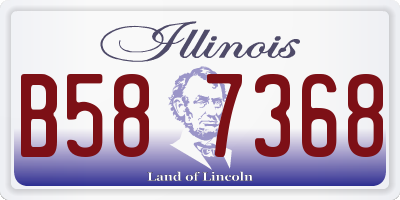 IL license plate B587368