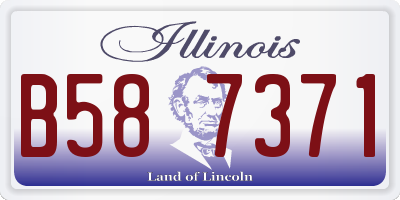 IL license plate B587371