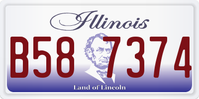 IL license plate B587374