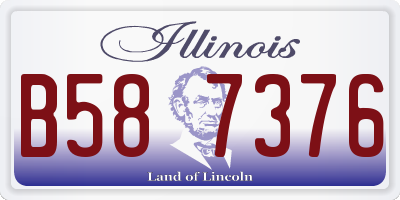 IL license plate B587376