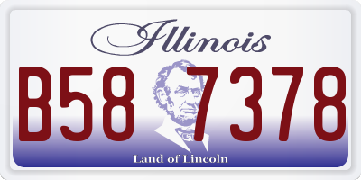 IL license plate B587378