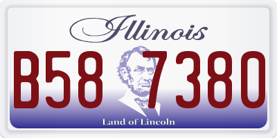 IL license plate B587380