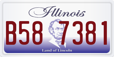 IL license plate B587381