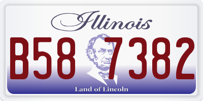IL license plate B587382