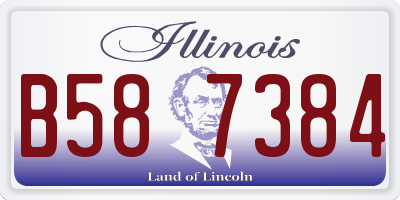 IL license plate B587384