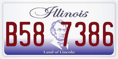 IL license plate B587386