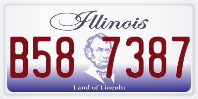 IL license plate B587387