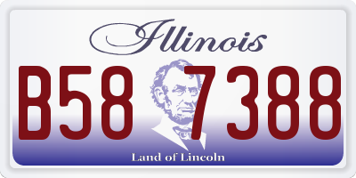 IL license plate B587388