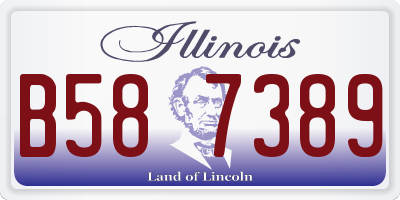 IL license plate B587389