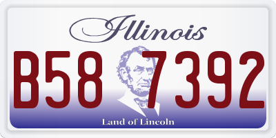 IL license plate B587392