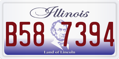 IL license plate B587394