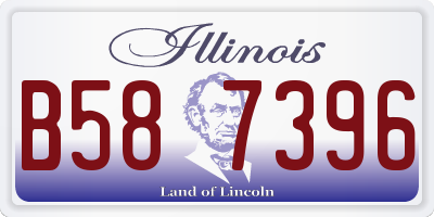 IL license plate B587396