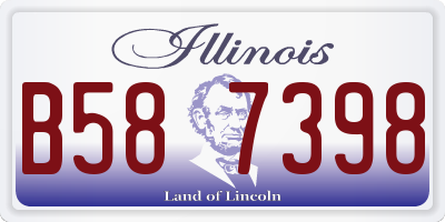 IL license plate B587398